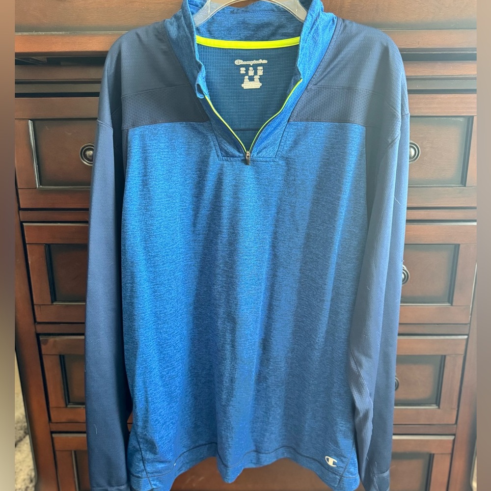 Champion Navy & Royal Blue Quarter-Zip Pullover